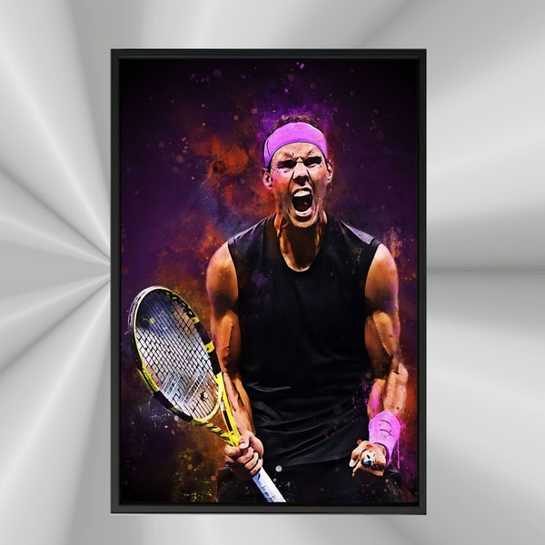 Toile d'art Rafael Nadal, peinture sur toile de sport de tennis, affiche de tennis, cadeau de gym