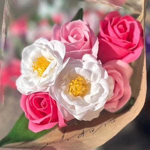 bouquet di fiori di sapone