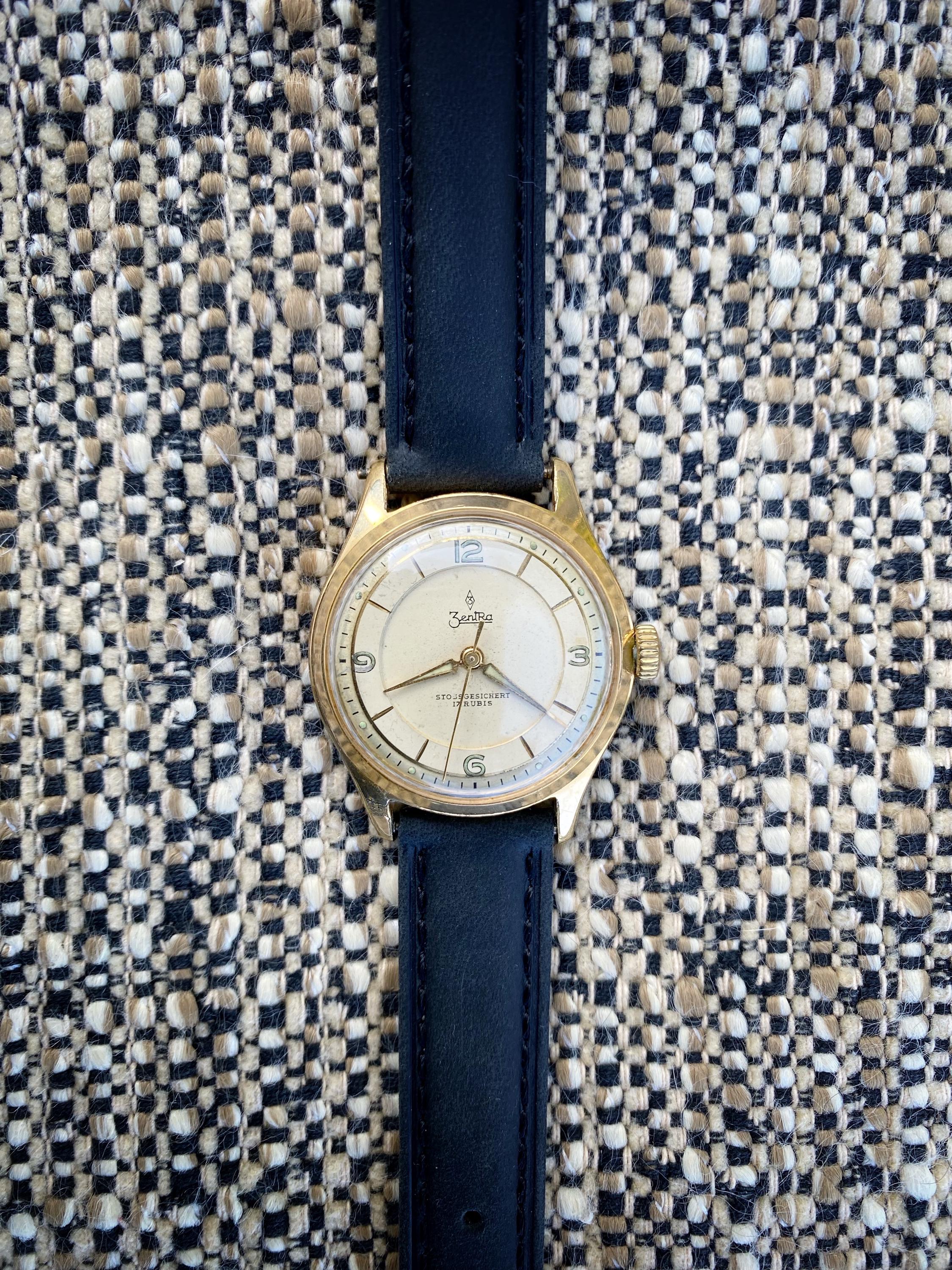 Vintage gold watch zentra