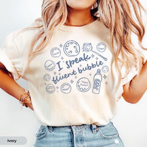Comfort Colors Play Therapy Shirt Mental Health Therapist Tee I Speak Fluent Bubble Gift Counselor Aesthetic Top for Bubble Therapy Sessions