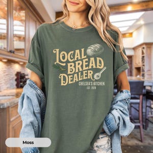 Personalized Bread Shirt, Baking Gifts Baking Shirt Custom Bread Dealer Shirt, Bread Making Homestead Baker Breadmaking Comfort Colors® image 3