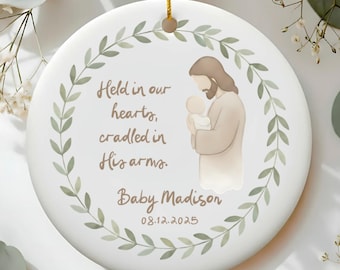 Personalized Miscarriage Gift Ornament Custom Angel Baby Loss Keepsake Infant Memorial Parents Stillborn Remembrance Ideas Jesus Baby Mom