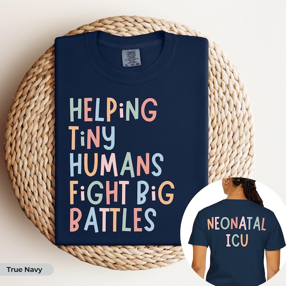 NICU Nurse Shirt Neonatal ICU Sweatshirt Tiny Humans nicu Matching Shirts TShirt CNA Shirt rn Group Intensive Care Unit Comfort Colors®