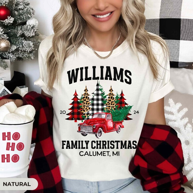 Custom Family Christmas 2024 Shirts Personalized Matching Family Shirts