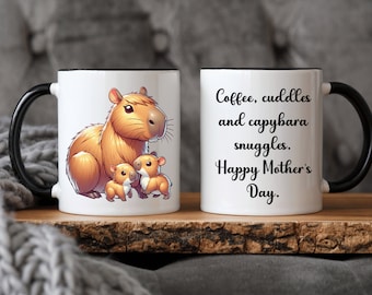 Capybara Mother's Day Mug 11oz, New Mom Gift, Mother's Day Gift, Coffee Cup, Mom Gift, Mom's Day Best Mother's Day Gift, Rodent Capybara Mug