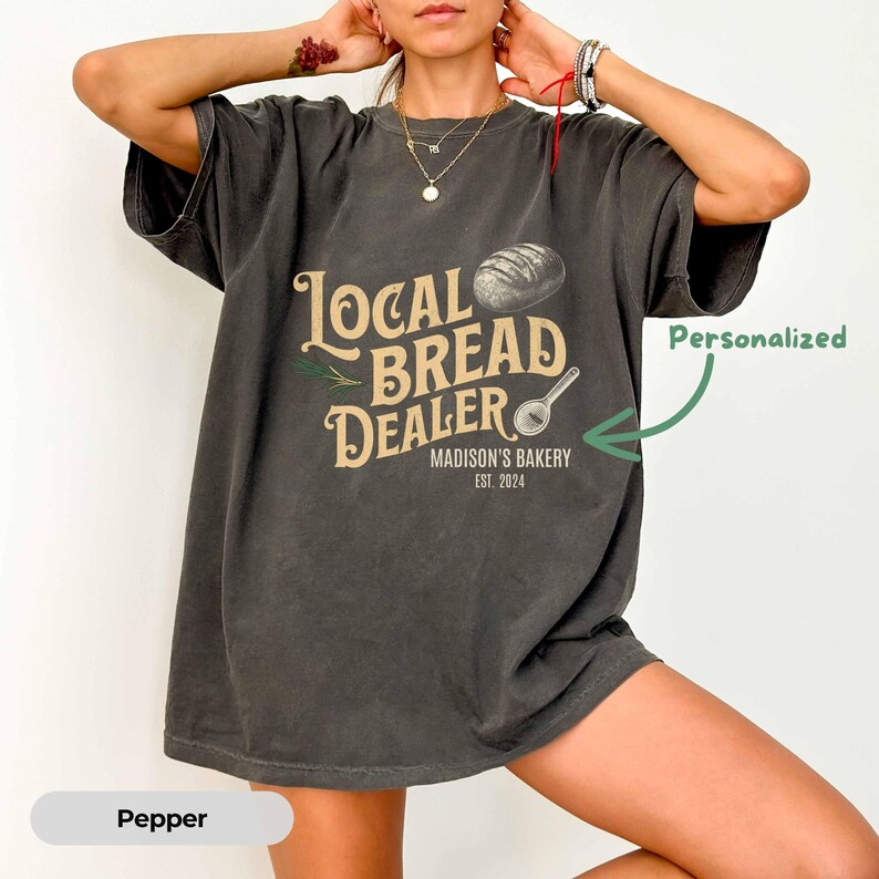 Personalized Bread Shirt, Baking Gifts Baking Shirt Custom Bread Dealer Shirt, Bread Making Homestead Baker Breadmaking Comfort Colors® image 2