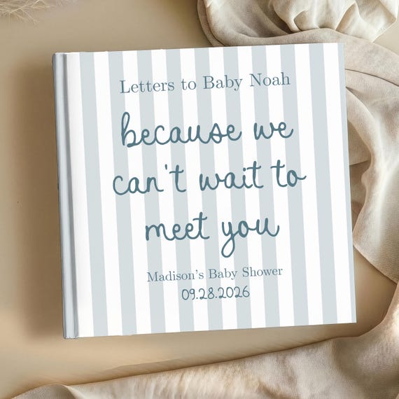 Personalized Baby Shower Letters Guest Book Baby Memory Book Letters to Baby Custom Heirloom Baby Keepsake Advice & Wishes Expecting Parents
