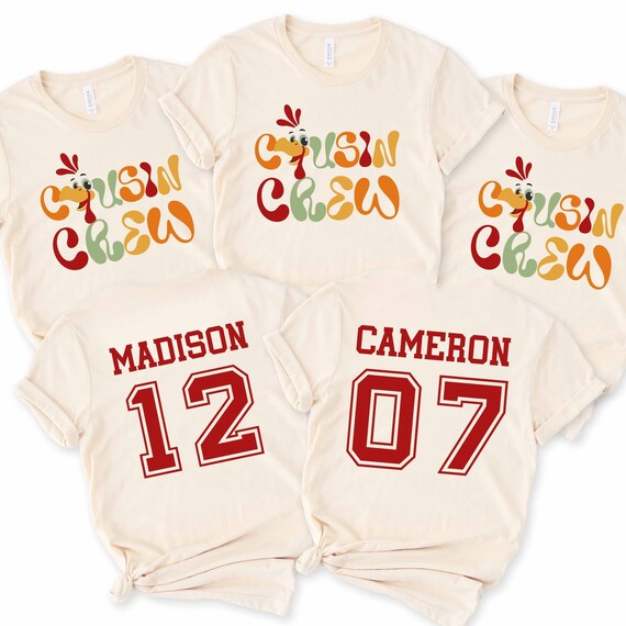 Custom Cousin Thanksgiving Shirts Cousin Crew Turkey Cousin Name