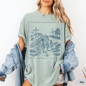 Women of Easter Shirt, He is Risen Shirt for Easter, Good Friday T-Shirt Easter Day Jesus Shirts Womens Faith Tee Religious Comfort Colors® image 4