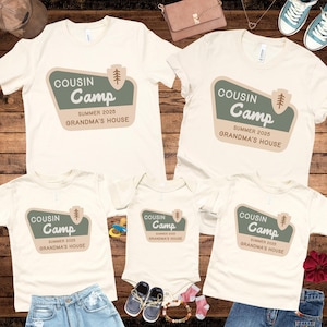 Custom Cousin Camp Shirts Matching Cousin Crew T-Shirts Cousin Shirts Names Family Camping Grandma Camp Gifts Kids Mountain Vacation Tee