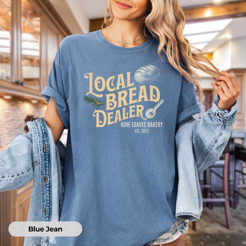 Personalized Bread Shirt, Baking Gifts Baking Shirt Custom Bread Dealer Shirt, Bread Making Homestead Baker Breadmaking Comfort Colors® image 4