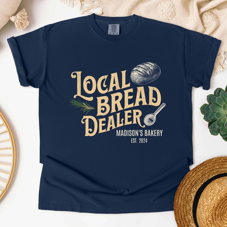 Personalized Bread Shirt, Baking Gifts Baking Shirt Custom Bread Dealer Shirt, Bread Making Homestead Baker Breadmaking Comfort Colors® image 6