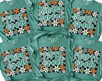 Comfort Colors Teacher Team Shirts Back to School Staff T-Shirt Custom Grade Level Team Shirt Kindergarten Elementary Teacher Gift Best Team