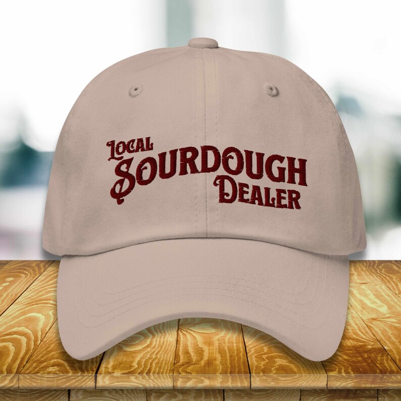 Broderad surdegsmanchesterhatt, surdegsgåvor, bakhatt, surdegsbrödhandlarhatt, brödbakningsmössa, kristen brödbakning bild 6