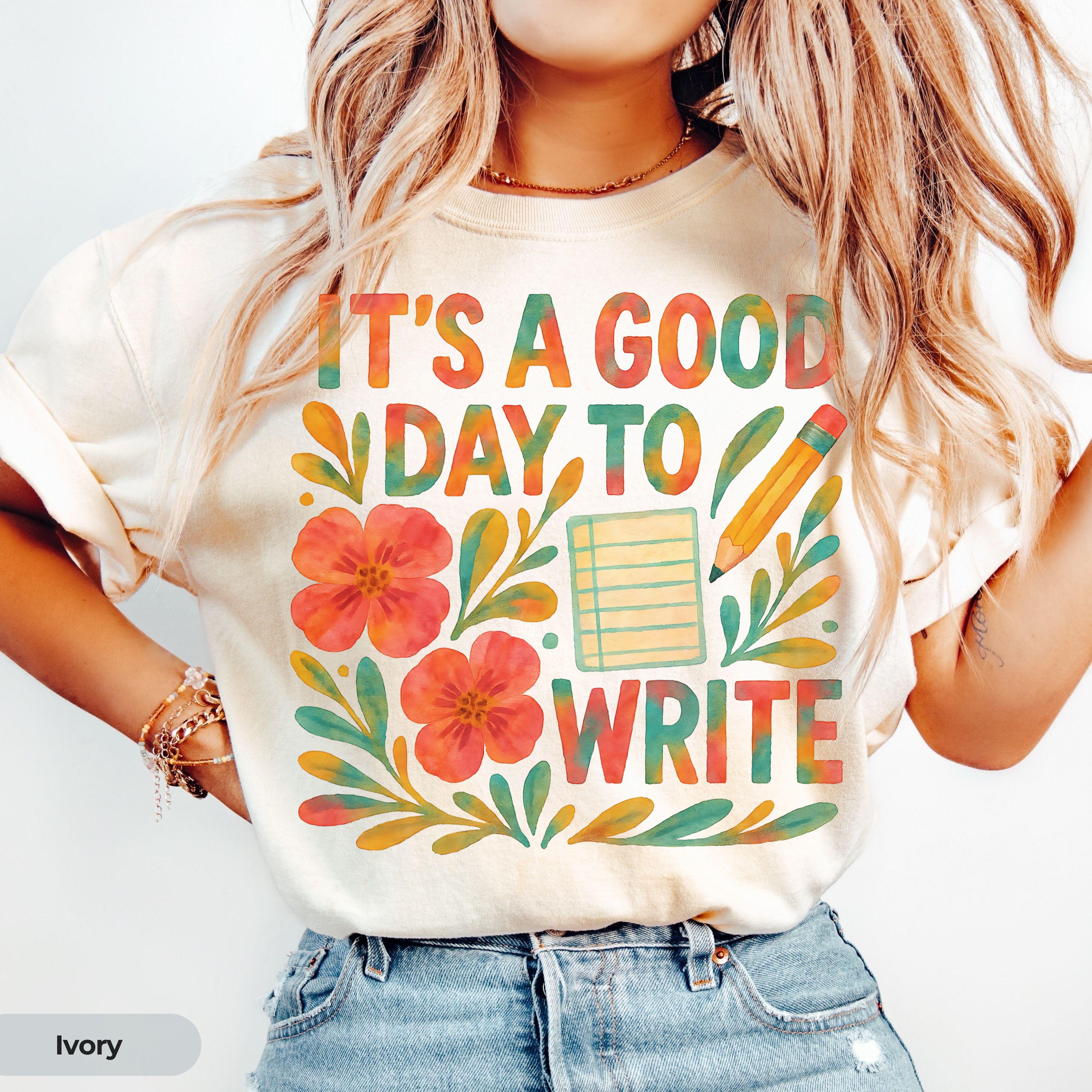 English Teacher Shirt Comfort Colors® Writing Teacher Shirt Cute Elementary School Teacher Tee Floral Back to School Shirt Writer Tee