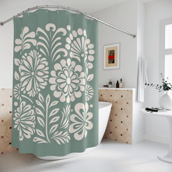 Retro Shower Curtain Etsy