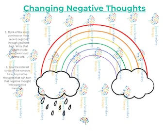 Challenging Negative Thoughts - CBT Worksheet for kids