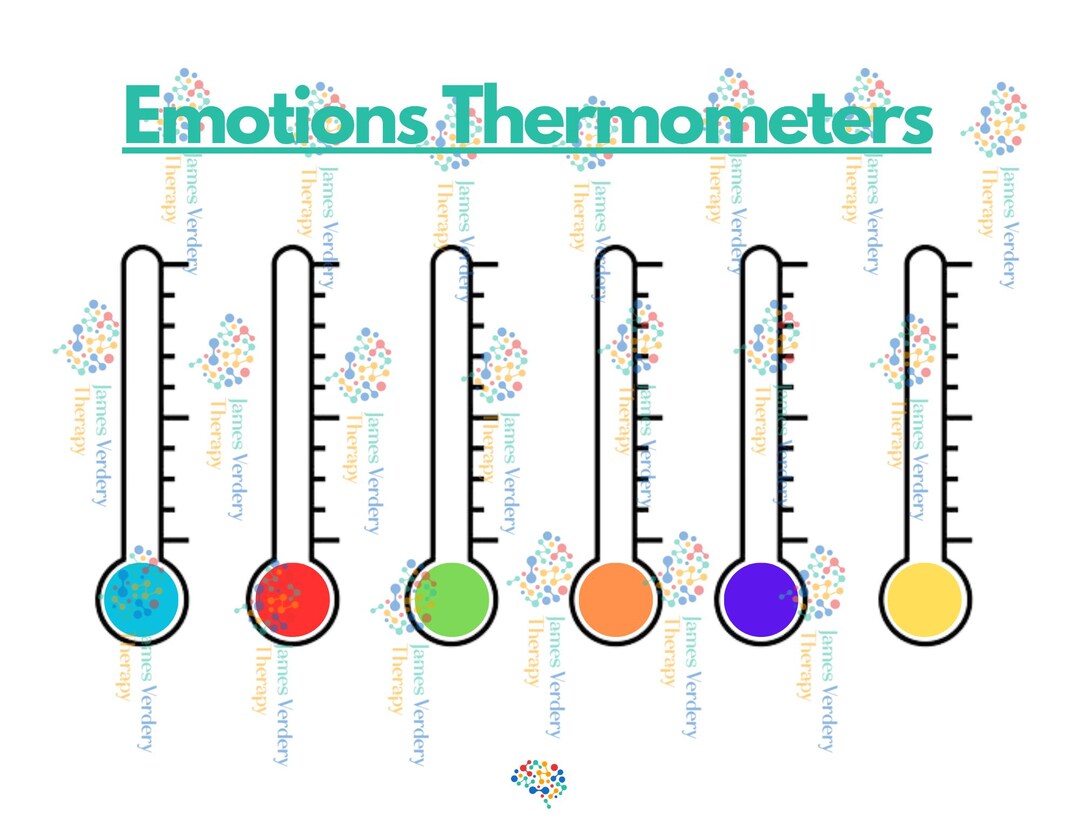 Emotions Thermometer Worksheet - Etsy Canada