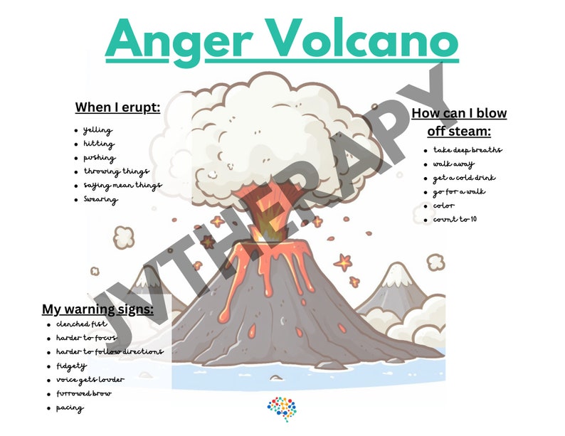 Anger Volcano Exercise - Etsy