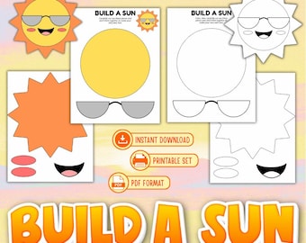Build a Sun Craft Printable | Cut and Paste Activity (Digital Download)