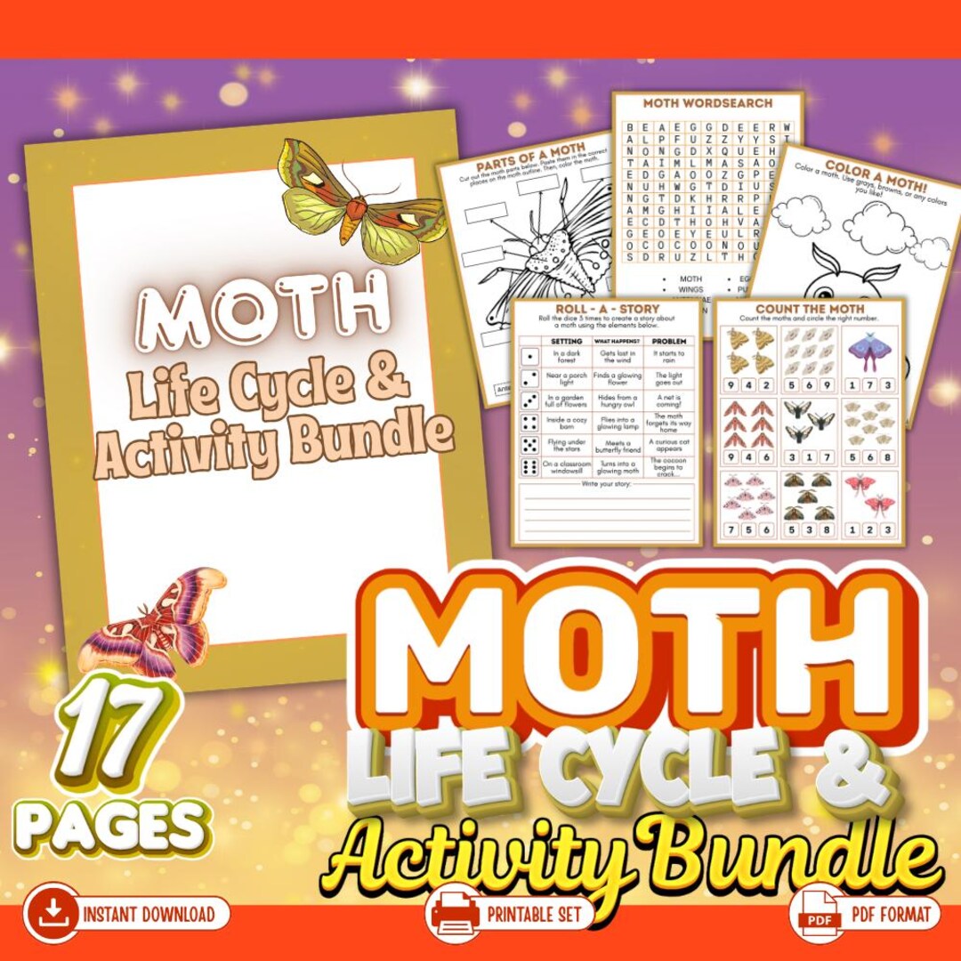 Moth Life Cycle Worksheets for Kids | Printable Insect Activities ...