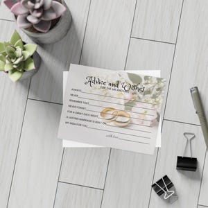 "Hochzeitsempfehlungskarten ""Brautparty"" - Brautparty-Andenken - Elegante Wünsche für das Brautpaar - KOSTENLOSER VERSAND."