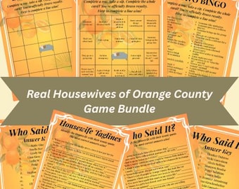 Real Housewives of Orange County Game Night Bundle – Editable & Printable