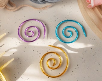 Circular Spiral Crochet Markers, Knitting Marks, Knitting Tools, Crochet Accessories for Knitting, Sewing, Crochet Projects