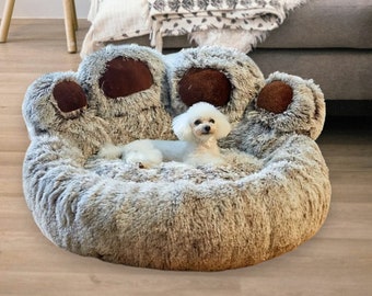 Plush Pet Bed - Dog Bed Paw - Bear Paw Pet Nest - Fluffy Pet Beds Sleeping Bag - Dog Bed - Pet House - Cosy pet Cave - Dog Beds - Dog Nest