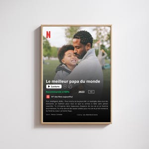 Poster personalizzato per la festa del papà serie di film Netflix