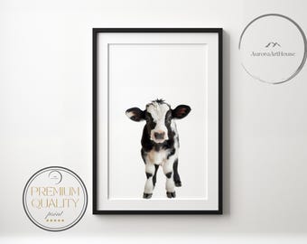 Baby Cow Print – Farm Animal Nursery Wall Art (Digital Download)