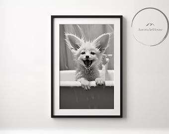 Lustige Fennek Füchse in Badewannen Design (Digitaler Download)