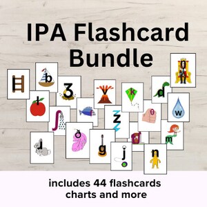 International Phonetic Alphabet Flashcard Bundle for Children and ...