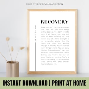 Gifts For Him Recovery Gifts, AA NA Recovery Gift, Sobriety Anniversary, Addiction Recovery Gift, Sobriety Gift Instant Download