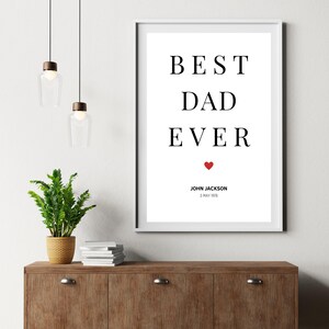 Best Dad Ever Personalized Gift – Unique Custom Gift for Dad, Birthday or Father’s Day