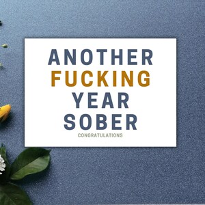 Happy Soberversary, Carte de sobriété, Carte de récupération, Cadeau d'étape sobre, Cadeau de récupération pour LUI, Soberversary, Carte de sobriété amusante