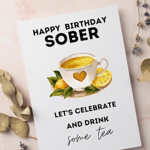 Feliz aniversário de sobriedade, estou muito orgulhoso de você | Presente de recuperação | Cartão divertido de sobriedade | Cartão de recuperação | Comemore a sobriedade