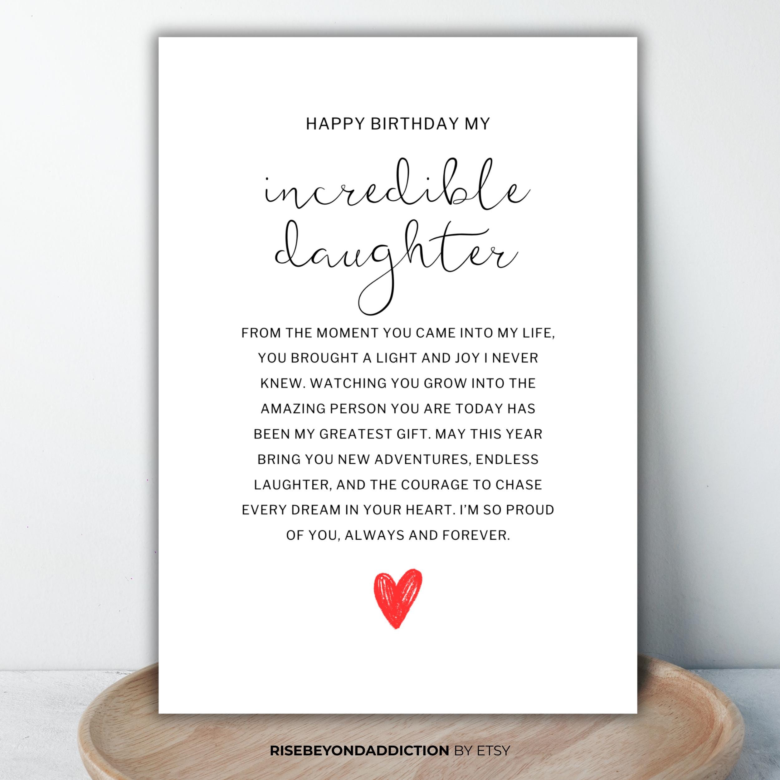 Marcapáginas Para Hija Con Texto En Inglés "To My