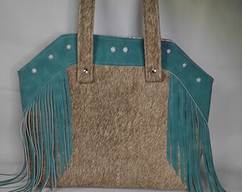 Velvety Deer Purse with Fringes Handmade