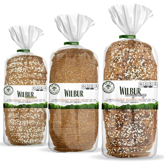 Keto Bread – Wilbur Five Flour Multigrain Low Carb Bread, 1g Net Carbs, 7g Protein per Slice, Sugar Free, Fresh Sliced Loaf