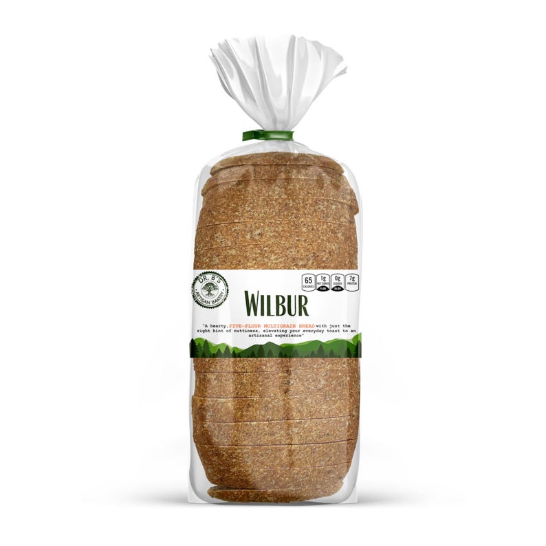 Keto Bread – Wilbur Five Flour Multigrain Low Carb Bread, 1g Net Carbs, 7g Protein per Slice, Sugar Free, Fresh Sliced Loaf Plain
