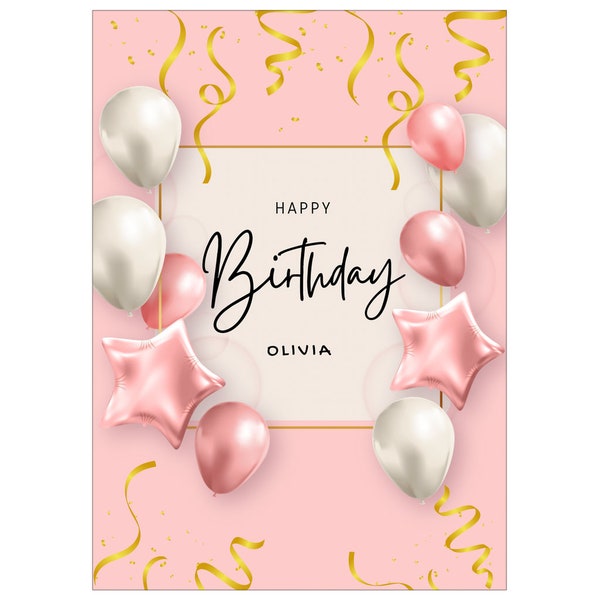 Happy Birthday Card For Olivia