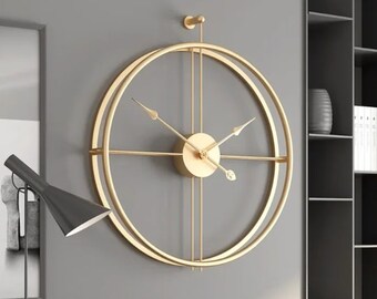 Modern Minimalist Oversized Metal Wall Clock, Valentines Day Gift, Unique Metal Wall Art, Metal Wall Decor For Home And Office, Small Clock