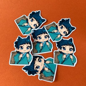 Maomao Cat Waterproof Holographic Sticker: Apothecary Dairy Anime image 6