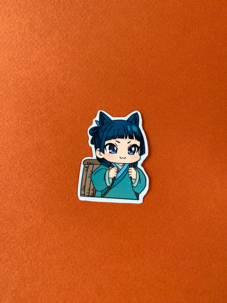 Maomao Cat Waterproof Holographic Sticker: Apothecary Dairy Anime image 5