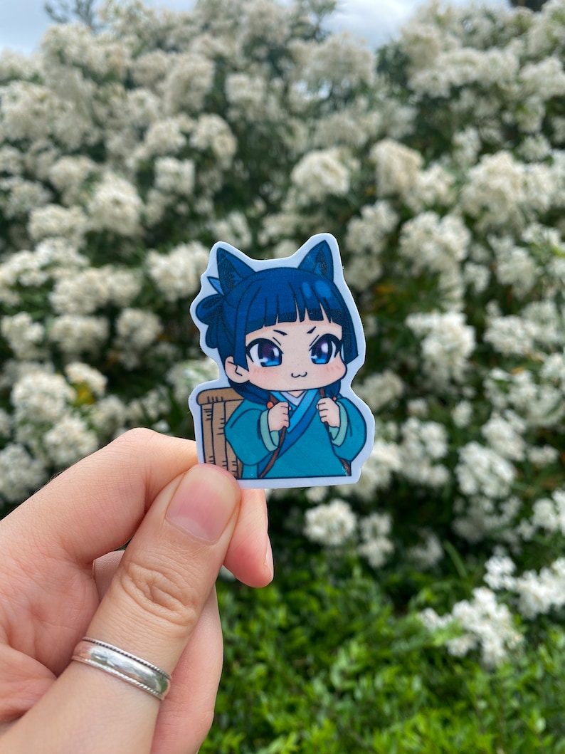 Maomao Cat Waterproof Holographic Sticker: Apothecary Dairy Anime image 8