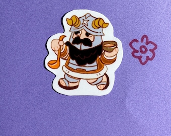 Senshi from dungeon meshi | Waterproof  Vinyl  effect for Water bottles Phones Laptops
