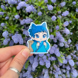 Maomao Cat Waterproof Holographic Sticker: Apothecary Dairy Anime image 9