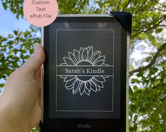 Écran de verrouillage Kindle personnalisé personnalisé nom Paperwhite, écran de verrouillage économiseur d'écran, fond d'écran en téléchargement numérique personnalisé, prêt à l'emploi