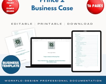 PRINCE2 Business Case Template – UK Government IT Project Example (Digital Download)